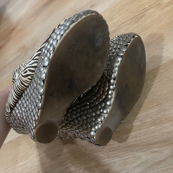 Jeffrey Campbelle zebra wedge booties, size 8 - Picture 5 of 7